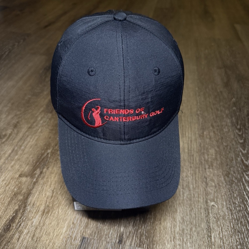 Canterbury Golf‎ Club Hat Black Red Performance PGA Lightweight Adjustable